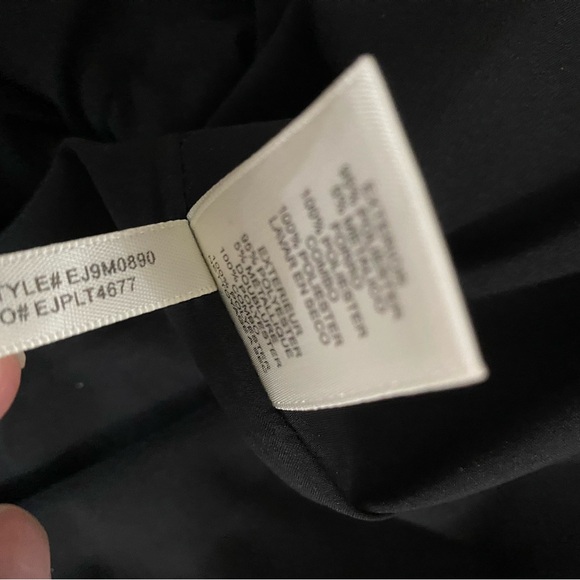 ELIZA J Floral Jacquard Fit Flare Sleeveless Black White Dress 8 - Picture 10 of 12